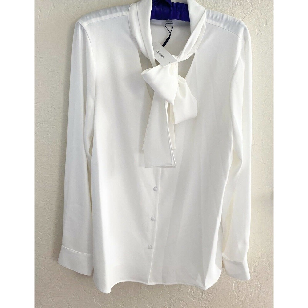 Calvin klein  Suit Blouse Long Sleeve  Tie Neck
